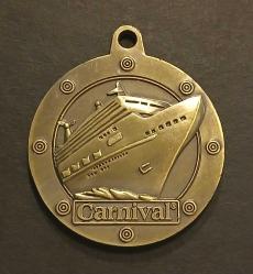Carnival Cruise Line Eğlence Gemisi Hatıra Ödül Madalyonu. 