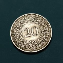 İsviçre 20 Rappen 1952