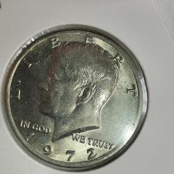 AMERİKA  1972  YARIM DOLAR    50  CENT   KAPAMASINDA