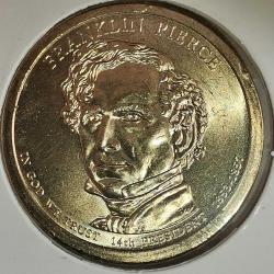 AMERİKA  2010   1  DOLAR   KAPAMASINDA  HATIRA Başkanlık 1 $ Bozuk Para - Franklin Pierce (1853-1857)
