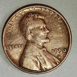 AMERİKA 1956 D   1  CENT  BUĞDAY CENTİ
