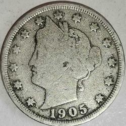 AMERİKA 1905   5  CENT
