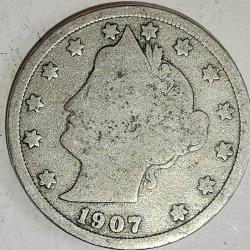 AMERİKA 1907    5  CENT