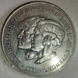 İNGİLTERE 1981  25 PENCE  HATIRA Prens Charles ve Lady Diana düğünü