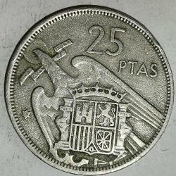 İSPANYA 1957    25  PESETA