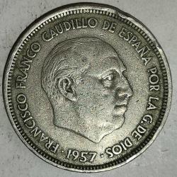 İSPANYA 1957    25  PESETA