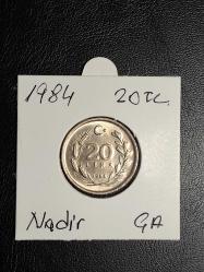 1984 YILI MADENİ 20 TÜRK LİRASI ÇA TCB 3738