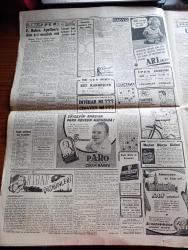 Cumhuriyet Gazetesi - 23 Mart 1952 - Ege'den notlar VIII yazan Nadir Nadi Başmakale - Venizelos'un bize dair dünkü demeci - Demokrat Parti kongresinde şehir meclisine çok ağır hücumlar - dünkü kongrede delegelerden fazla dinleyiciler asabiyet gösteriyor fotoğraf - Amerika'yı alt üst eden çok şiddetli kasırgalar fotoğraf - Kore'de son çarpışmalara dair tebliğ - kongrenin seçtiği 16 kişilik heyet dün gece cumhurbaşkanı Celal Bayar ile birlikte fotoğraf - Fenerbahçe Apollon'u 4 1 yendi fotoğraf - Türk İsrail Ticaret odası kuruldu - Panaroma yazan Yakup Kadri Karaosmanoğlu Yazı Dizisi - Bir Beyaz Gömleklinin Dramı yazan Doktor Burhan Öncel Yazı Dizisi - Kore değiştirme birliğimiz fotoğraf - Radife Erten Şükran Özer Sabite Tur Gülerman bahçekapı borsa kıraathanesinde - Eski Altınordulu Sadık vefat etti - Süt Kardeşler yeni ses operetinde - Usta Çırak yazan Bedri Rahmi Eyüboğlu - saltanat kayıkları yazan Haluk Yusuf Şehsuvaroğlu - General Electric Ampul - Alman nora radyoları - Philips