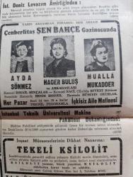 Cumhuriyet Gazetesi - 17 Nisan 1946 - İzzeti Nefis yazan Nadir Nadi Başmakale - konsey İran meselesini bir karara bağlayamadı - Amerika'dan istenen 500 milyonluk kredi - Reşit Mercan Ve Haşmet Orbay Ankara ağır cezasındaki muhakeme esnasında fotoğraf - İran'da sağcı liderler tevkif ediliyormuş fotoğraf - Flarmoni derneğinin ilk konseri Fransız sanatkarı Soetens'in iştirakiyle bu akşam veriliyor fotoğraf - sporcularımız dün Mısır'a hareket ettiler fotoğraf - 1946 İstanbul Türk satranç şampiyonluğu - Türk kadını dergisi bugün çıktı - Sonsuz Panayır yazan Halide Edip Adıvar Yazı Dizisi - Bu da döviz istemez ya yazan Burhan Felek - köy okulları ve köy enstitüleri - şehir tiyatrosunda hava parası  yazan Metin Toker - melekler şarkısı filmi Marmara sinemasında - kader'in oyuncağı filmi Opera sinemasında - Ayda Sönmez  Hacer Buluş Ve Mualla Mukadder Çemberlitaş Şen Bahçe Gazinosunda  - bugünkü radyo programı - İstanbul belediyesi şehir tiyatroları dram kısmında Maria Stuart - Çapamarka