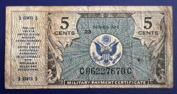 Amerikan Ordu Parası 5 Cent 1948. Askeri, USA