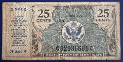 Amerikan Ordu Parası 25 Cent 1948. Askeri, USA