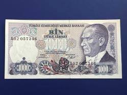 A02 Seri 1000 Lira 1. Tertip. Çil-