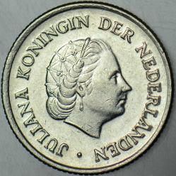HOLLANDA 25 CENT 1976 HATALI BASIM ÇİFTE DARP ERRÖR.