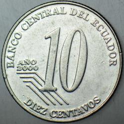 EKVADOR 10 CENTAVOS 2000 YILI.