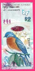 Bermuda 2 Dollars 2009 Pick 57b UNC ÇİL