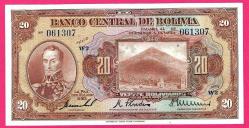 Bolivia 20 Pesos 1928 Pick 122 UNC Serie W2 (TK 18 539) ÇİL