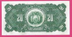 Bolivia 20 Pesos 1928 Pick 122 UNC Serie W2 (TK 18 539) ÇİL