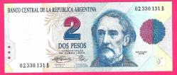 ARGENTINA 2 Peso 1992-1997  p340b UNC (TK 18 512) ÇİL
