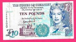 Guernsey 10 Pounds 1995 P57d UNC (TK 18 446) ÇİL