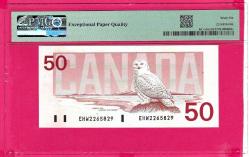 Canada BC-59a 50 Dollars 1988 PMG 66 EPQ Gem UNC (TK 18 435) ÇİL