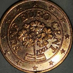 AVUSTURYA   2002   5  EURO CENT  ÇİL