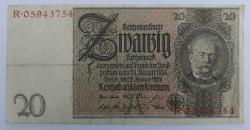 Almanya, 20 Reichsmark 1929. Kat İzli. (ÇT) Haliyle.