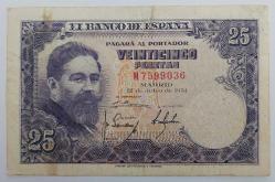 İspanya, 25 Pesetas 1954. (ÇT)