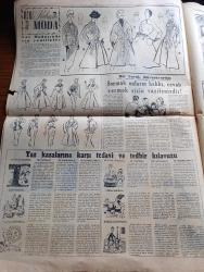 Cumhuriyet Pazar Gazetesi - 22 Mayıs 1955 -  Yedi dakika yazan Doğan Nadi - renkli karikatür - utanıyorum yazan Hamdi Varoğlu - küçük Kral çizen O. Soglow - haftanın ansiklopedisi atom Sanayii - haftanın şakaları yazan Burhan Felek - yaşadığımız şehrin geceleri Son vapur Yazan Cem Atabeyoğlu - Hikaye V işareti - dünyanın en güzel kadını Gina Lollobrigida top oynuyor fotoğraf - Tyrone Power her filmde kadın artiste %51 pay veriyor - Tyrone Power tabii halinde ve  Yabani Adam filminde fotoğraflar - Merih'e gidecek ilk kadın Mari Blanchard fotoğraf - Hollywood mektupları - Debbie Reynolds yeni evinde albümleri ile uğraşıyor fotoğraf - Son Perde filminde Hitler ( Albin Skoda ) SS kolbaşısı Fegelein ( Julius Konak ) a emir veriyor fotoğraf - ev kadın moda sayfası - zenci peygamber - Franco'nun yerine bir kral geçecek - yaşanmış hakiki bir hayat hikayesi çeviren Betül Ergin - Aşk makinesi - yaşadığımız şehir köpekçi Kamil baba röportajı yapan Reşad Enis - dünya takvimi nedir - Muhteris Fil