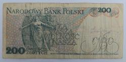 Polonya, 200 Zlotych 1976. Ön Yüzde Rakamlar Yazılmış. (T) Haliyle.