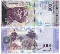Venezuela 2017 Yılı 1,000 Bolivar  Çil