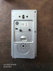 AVRUPA TERMOMETRE VE NEMÖLÇERLİ DUVAR VEYA MASA SAATİ PLASTİK KASA 17X9 CM