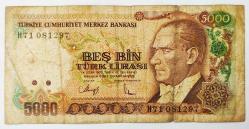 7. EMİSYON 4. TERTİP 5000 LİRA (H SERİSİ)