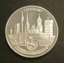Almanya, Alman Federal Eyaleti 1586-1992 Stuttgart-Baden Würtemberg Temalı Madalyon. (40 mm)