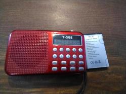 T-508 şarjlı radyo kızıl renk