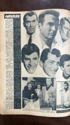 YELPAZE RESİMLİ SALON Mecmuası DERGİSİ - SAYI : 369 - 8 TEMMUZ 1959 -HANDAN – METİN AFACAN – BRUNI – WALTER CHIARI – DELIA SCALA –ROBERT TAYLOR – TINA LOUISE – LEE J. COBB – EARL HOLLIMAN – RICHARD WIDMARK – SILVANA MANGANO – VAN HEFLIN – OSCAR HOMOLKA – HELMUT DANTINE – AGNES MOOREHEAD – GEOFFREY HORNE – ROBERT KEITH – DINO DE LAURENTIIS – VICTOR MATURE – PAUL NEWMAN – JILL SAINT-JOHN – TONY CURTIS – SHELLEY WINTERS – HARRY BELAFONTE – JULIE LONDON – ANNA KOSFHI – NAT KING COLE – JOHN D. BARRMORE – JAMES A. MICHENER – RITA HAYWORTH – ORSON WELLES – REBECCA WELLES – SAL MINEO – JAYNE MANSFIELD – VIC DAMONE – PIER ANGELI – JAMES STEWART – MONTGOMERY CLIFT – ALAN LADD – JERRY LEWIS – DEAN MARTIN – JOHN SEXON – ANTHONY FRANCIOSA – ALDO RAY – BRIGITTE BARDOT – CHARLTON HESTON – FRANÇOISE HARDY – YVES MONTAND – MONICA VITTI – PETULA CLARK – SEVGI ŞEBNEM – SİBEL GİRGİN – BÜLENT SELEN – NURSEL SAYIM – HURİYE ŞENOL – ALİ ÖZTÜRK – YÜKSEL GÜRAKAN – MEHMET IRAKER – AYSEN TURAN – ŞENGÜL - 28 SAYFA