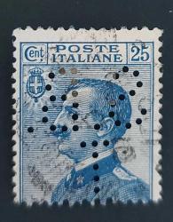 Italya 1908 Vittorio Emanuelle 25 c. Perfore