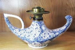 ViNTaGe EL İşİ İZNİK ÇİNİ BüYüK KANDİL GaZ LaMBaSı...