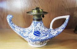 ViNTaGe EL İşİ İZNİK ÇİNİ BüYüK KANDİL GaZ LaMBaSı...