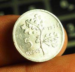 1977 TÜRKİYE 5 KURUŞ AZ ÇIKAR