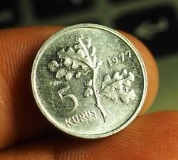 1977 TÜRKİYE 5 KURUŞ AZ ÇIKAR