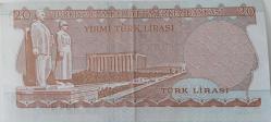 6.EMİSYON 4.TERTİP 20 YİRMİ TÜRK LİRASI I34805677 SERİ NOLU KAĞIT PARA ÇİLALTI GÜZEL NUMARALI NADİR