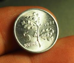 1977 TÜRKİYE 5 KURUŞ