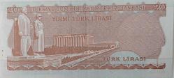 6.EMİSYON 4.TERTİP 20 YİRMİ TÜRK LİRASI I27369441 SERİ NOLU KAĞIT PARA ÇİLALTI GÜZEL NUMARALI NADİR