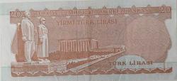 6.EMİSYON 4.TERTİP 20 YİRMİ TÜRK LİRASI I74429707 SERİ NOLU KAĞIT PARA ÇİLALTI  NADİR