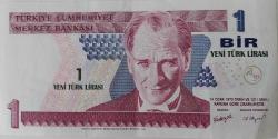 8.EMİSYON 1.TERTİP 1 YENİ TÜRK LİRASI A02098898 SERİ NOLU KAĞIT PARA ÇİLALTI NADİR