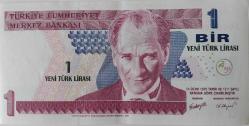 8.EMİSYON 1.TERTİP 1 YENİ TÜRK LİRASI A06846219 SERİ NOLU KAĞIT PARA ÇİLALTI NADİR