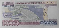 7.EMİSYON 3.TERTİP 1.000.000 TÜRK LİRASI ORİJİNAL KAĞIT PARA U20063250 GÜZEL NUMARALI ÇİL NADİR