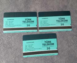 5 ADET DENİZ CANLILARI TEMALI TELEKOM TEFON KARTI KONDİSYON YÜKSEK KOLEKSİYONLUK NADİR