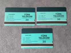 3 ADET DENİZ CANLILARI TEMALI TELEKOM TEFON KARTI KONDİSYON YÜKSEK KOLEKSİYONLUK NADİR