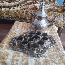 Bakır Demlik ve Pirinç Kadehler